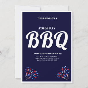 4th of July Fireworks BBQ Party Invitation
