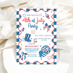 4th of July Fireworks BBQ Party Invitation