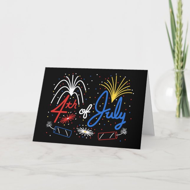 4th of July Fireworks card (Front)