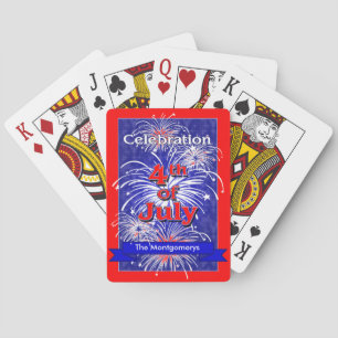 4th of July Fireworks Celebration Playing Cards