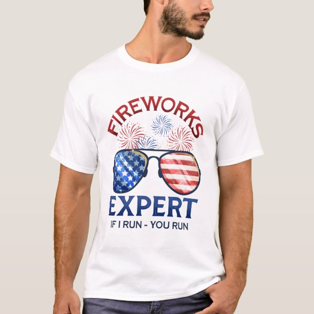 4th of July Fireworks Expert T-Shirt (Front)