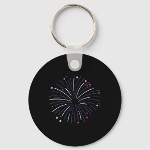 4th Of July Fireworks Memorial Day Key Ring