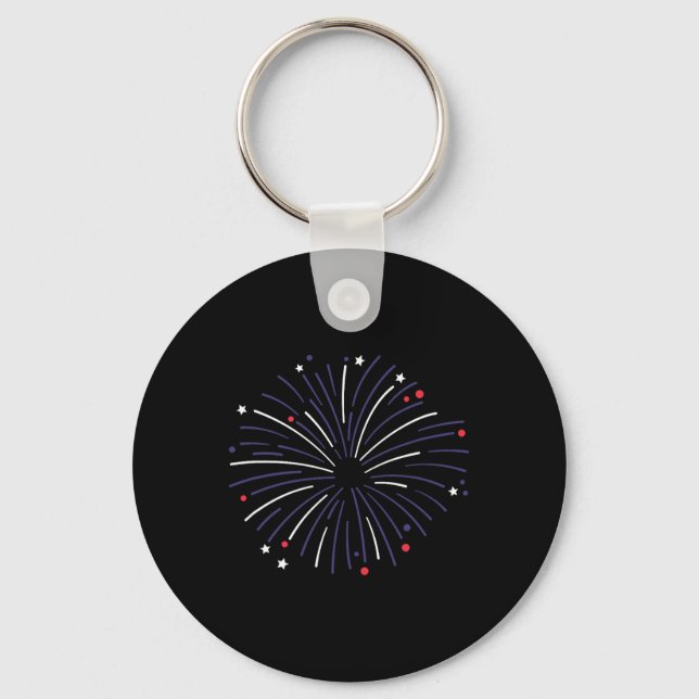 4th Of July Fireworks Memorial Day  Key Ring (Front)