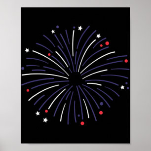 4th Of July Fireworks Memorial Day Poster