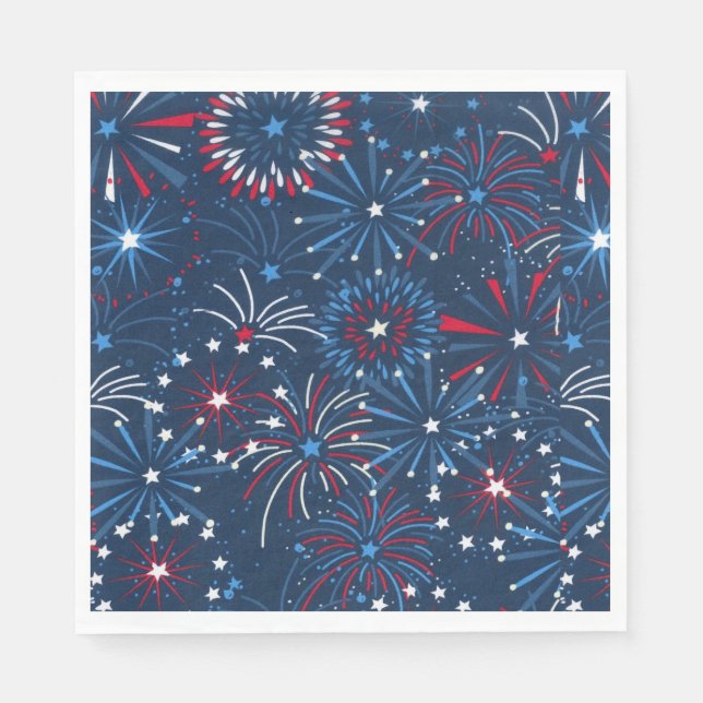 4th of July Fireworks  Paper  Napkin (Front)
