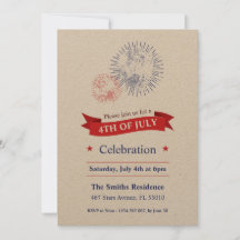 4th of July Fireworks Party Invitation