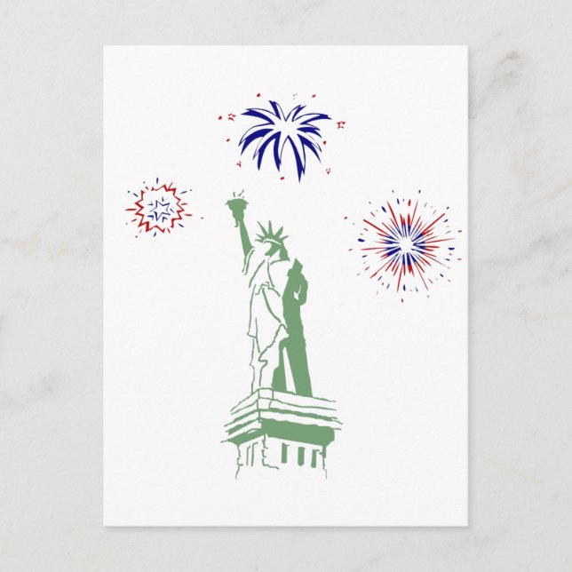 4th of July Fireworks Postcard (Front)