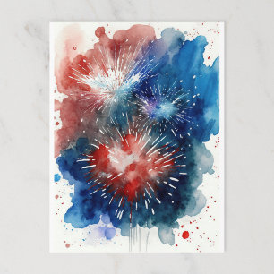 4th of July Fireworks Postcard