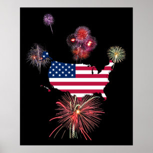 4th of July Fireworks Poster