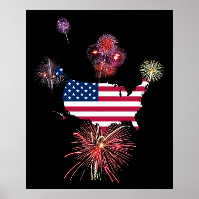 4th of July Fireworks Poster (Front)