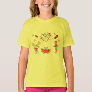 4th of July Fireworks with Mice and Friends T-Shirt