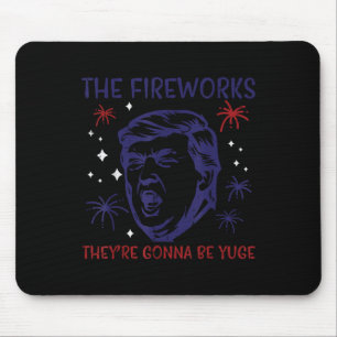 4th Of July Fireworks Yuge Funny Patriot Men Women Mouse Mat