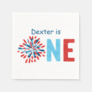 4th of July First Birthday  Napkin