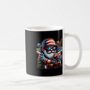 4th Of July Fishing Gnome Patriotic Fishing Lover Coffee Mug