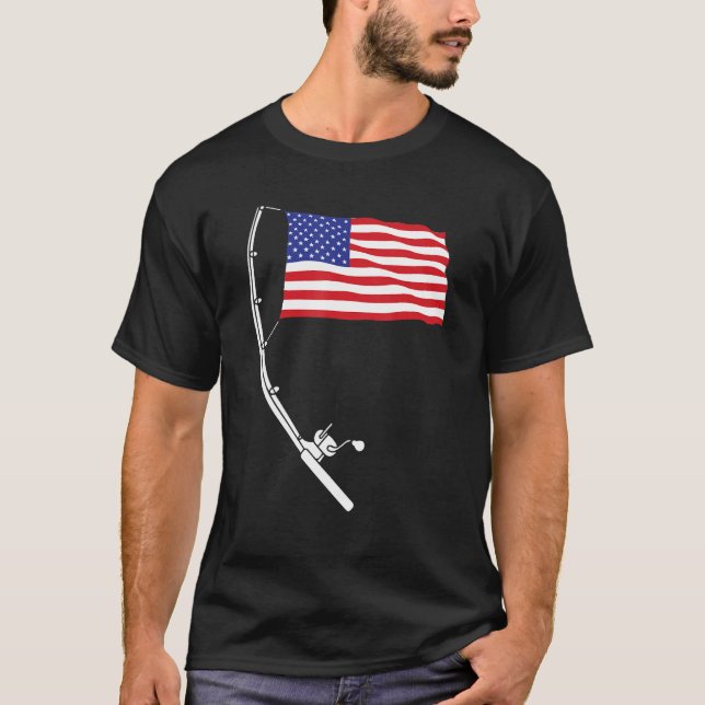 4th Of July Fishing Patirotic Fisherman Military V T-Shirt (Front)