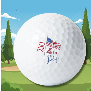 4th of July Flag 250th Anniversary Stylish Golf Balls