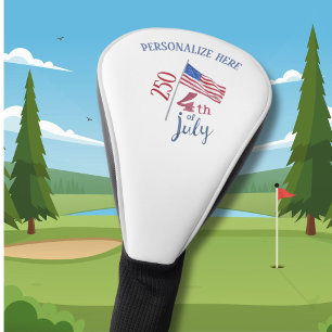 4th of July Flag 250th Birthday  Stylish     Golf Head Cover