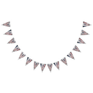 4th of July flag Custom bunting banner Triangle