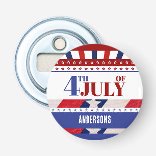 4th of July Flag of America Artsy Custom Bottle Opener