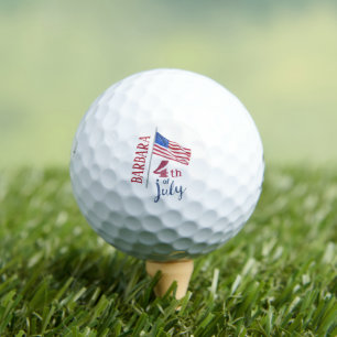 4th of July Flag Personalised Stylish Golf Balls