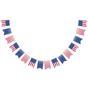 4th of July, Flag, Red, White & Blue Bunting