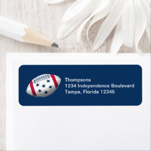 4th of July Football Return Address