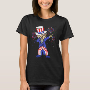 4th Of July For Kids Dabbing Uncle Sam Boys Men T-Shirt