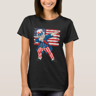 4th Of July For Kids Dabbing Uncle Sam Boys Men T-Shirt