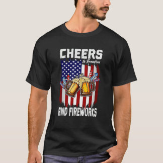 4th Of July Freedom And Fireworks Day Drinking USA T-Shirt
