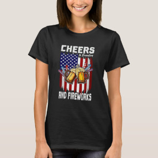 4th Of July Freedom And Fireworks Day Drinking USA T-Shirt