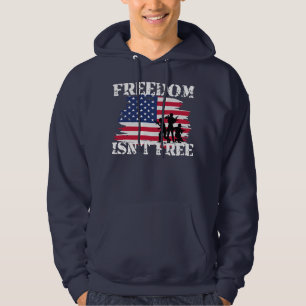 4th of July Freedom Isn't Free American US Flag Hoodie