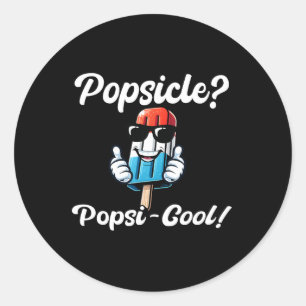 4th Of July Fun Ice Cream American Flag Patriotic Classic Round Sticker