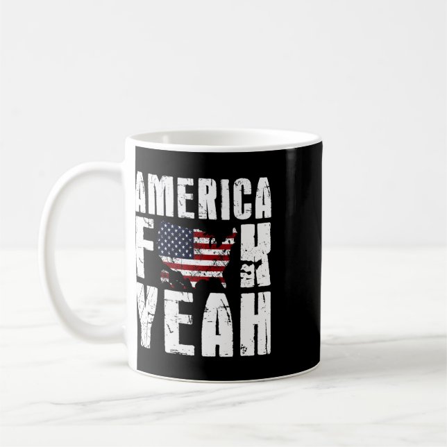 4th Of July Funny - America Yeah  Coffee Mug (Left)
