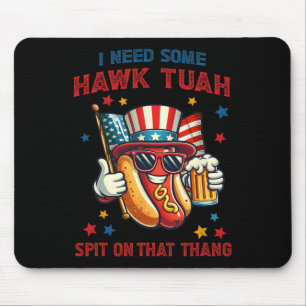 4th Of July Funny Hot Dog Usa Flag I Need Some Haw Mouse Mat