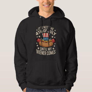4th of July Funny Hot Dog Wiener Graphic Hoodie