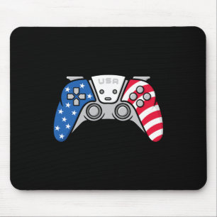 4th Of July Gamepad Video Game Usa American Flag G Mouse Mat