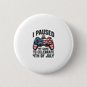 4th of July Gamer Patriotic Video Game Shirt_1 6 Cm Round Badge