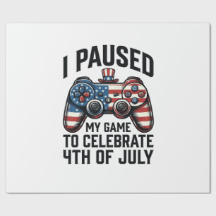 4th of July Gamer Patriotic Video Game Shirt_1 Wrapping Paper