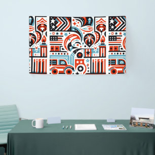 4th of July Generative Pattern Banner