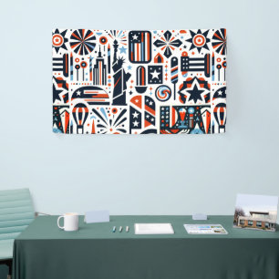 4th of July Generative Pattern Banner