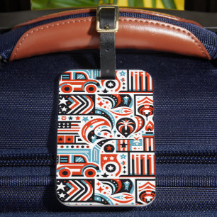 4th of July Generative Pattern Luggage Tag