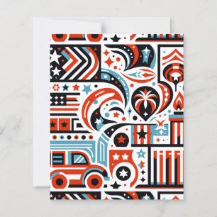 4th of July Generative Pattern Scrapbook Paper