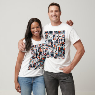 4th of July Generative Pattern T-Shirt