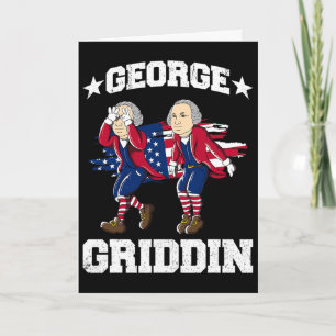 4th Of July George Washington Griddy George Griddi Card