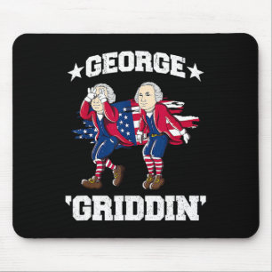 4th Of July George Washington Griddy George Griddi Mouse Mat