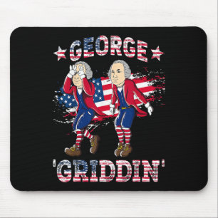 4th Of July George Washington Griddy George Griddi Mouse Mat