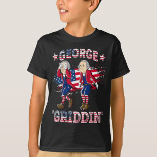 4th Of July George Washington Griddy George Griddi T-Shirt