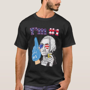 4th Of July George Washington Number 1 Usa Flag T-Shirt