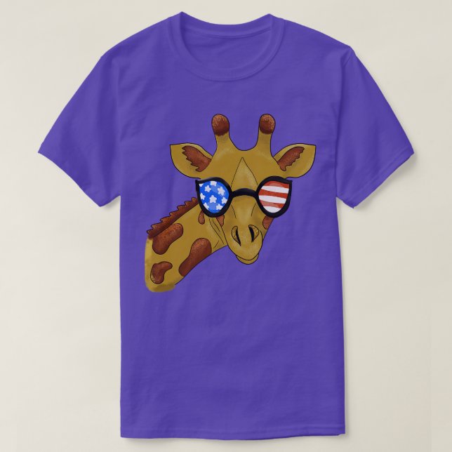 4th of july giraffe T-Shirt (Design Front)