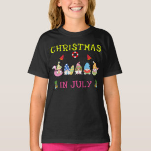 4th of July Gnomes Christmas in July Gnomes Christ T-Shirt